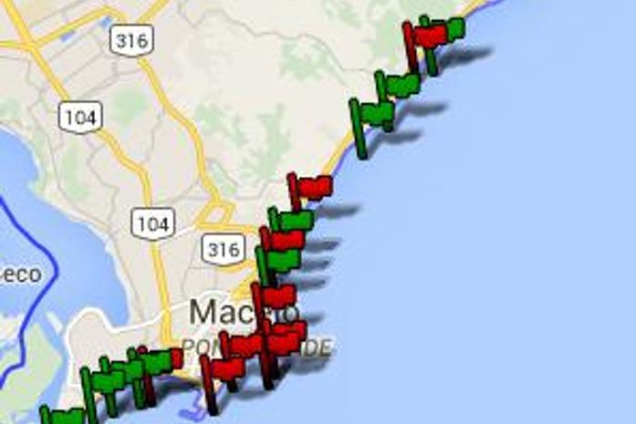 Balneabilidade das praias de Maceió divulgado pelo IMA