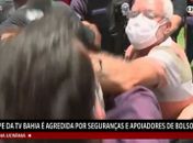 Momento de agressão a jornalistas