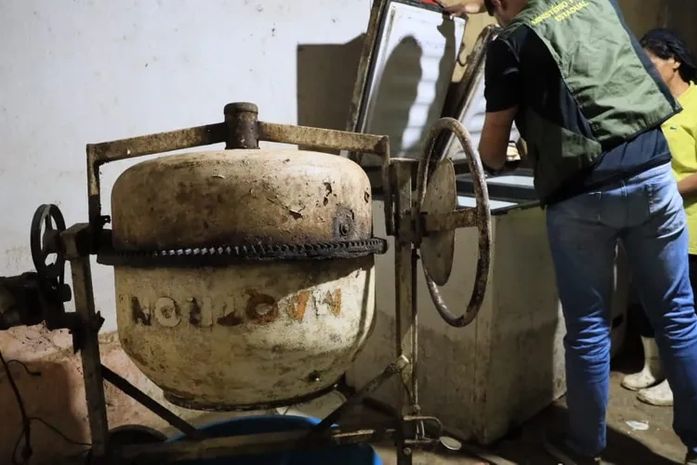 Fabricando queijo em betoneira enferrujada, laticínio clandestino é interditado pela FPI em Girau do Ponciano