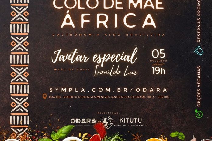 Venha saborear Uma noite no colo de Mãe África