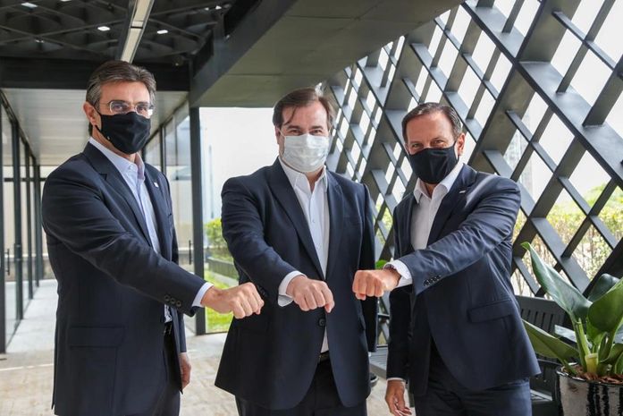 Após encontro com Maia, Doria diz que PSDB e DEM seguirão sempre juntos