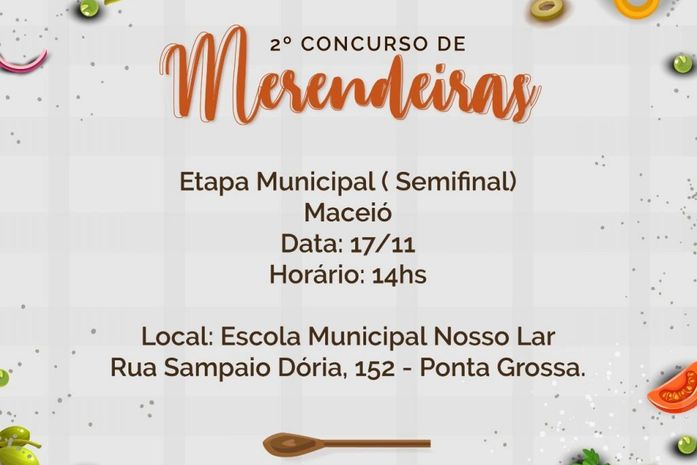 Semifinal do concurso de merendeiros será nesta terça