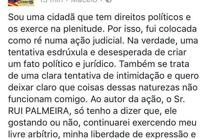 Servidora desabafa após ação de Rui Palmeira