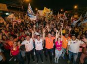 Dudu, Gaby Ronalsa, Paulo Dantas e Renan Filho recebem grande apoio em caminhada em Fernão Velho
