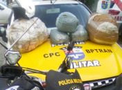 Militares apreendem 15 kg de maconha em terreno baldio