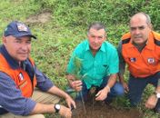 Coordenador da Defesa Civil de Atalaia, Massilon Mendes, Prefeito José Lopes de Albuquerque e Coordenador Estadual Moisés Pereira