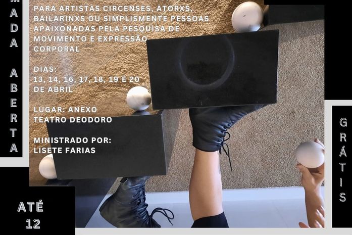 Laboratório de dança e movimento gratuito começa neste sábado no anexo do Teatro Deodoro