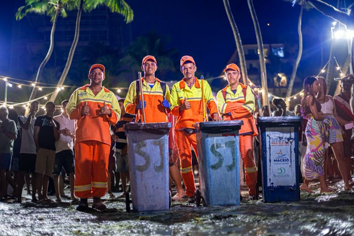 Luau Massayó: Alurb recolhe mais de uma tonelada de recicláveis no evento