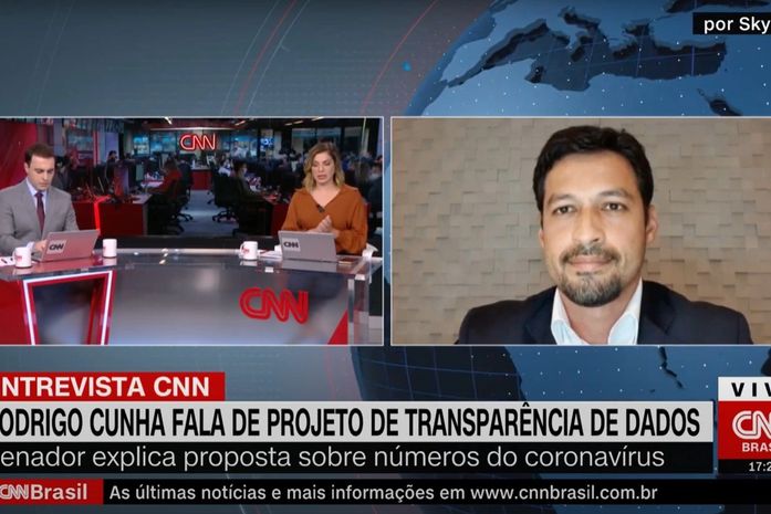 Em entrevista à CNN, Rodrigo Cunha defende projeto que obriga governo a dar transparência total a dados da Covid