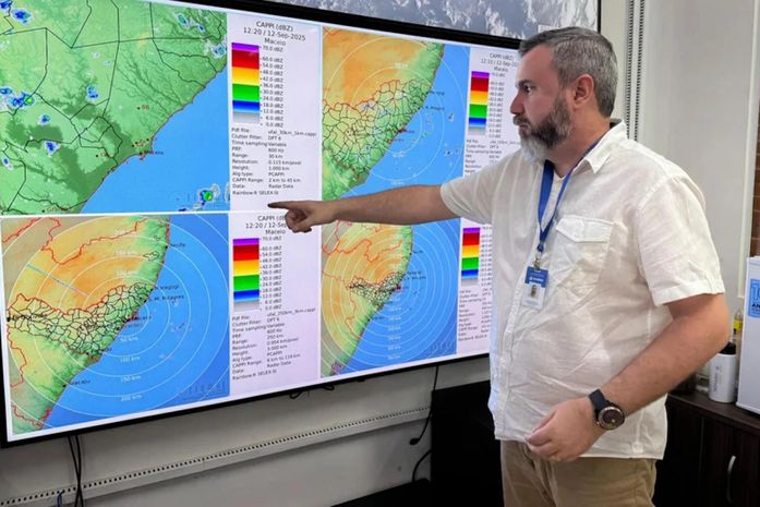 Semarh alerta para risco de transtornos com chuvas fortes em regiões de Alagoas