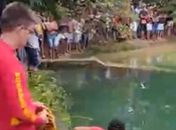  Bombeiros localizam corpo de adolescente que se afogou em açude de Fernão Velho, em Maceió