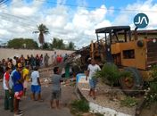 Casa atingida ficou completamente destruída