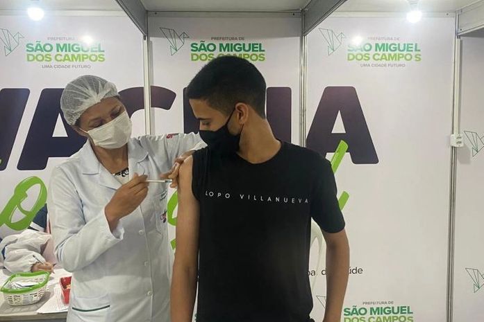 Covid-19: São Miguel dos Campos inicia vacinação para jovens de 12 anos nesta quinta, 23