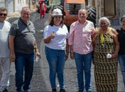 Ziane Costa acompanha início da pavimentação asfáltica no Distrito Barragem Leste