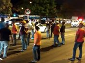 Taxistas protestam contra a morte de colega na Avenida Fernandes Lima