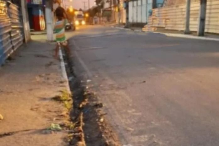 Rua Marechal Hermes, no bairro Bom Parto, em Maceió