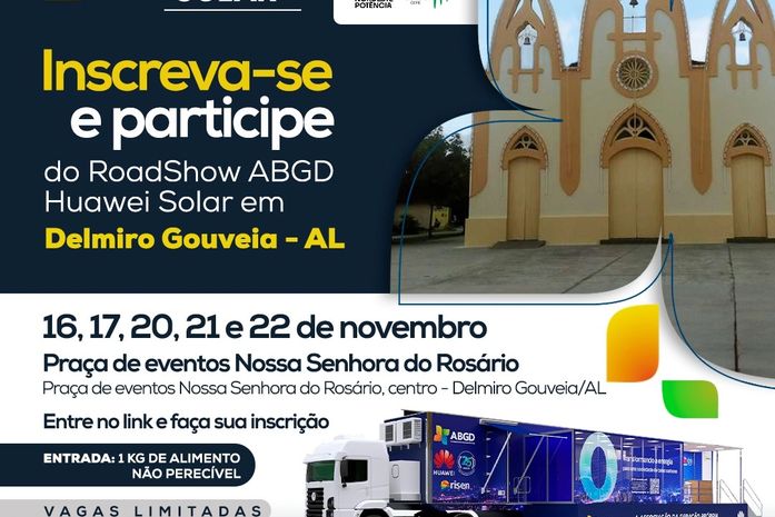 Road Show ABGD HUAWEI Solar chega a Delmiro Gouveia, em Alagoas, e oferece cursos sobre energia solar para a população
