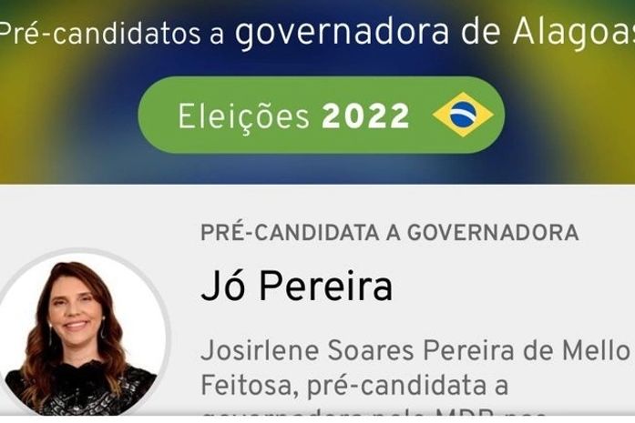 Por que você está fazendo campanha da candidatura de Jó Pereira, para o governo?- inquiriu o senador. Essa ativista respondeu