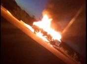 Carro pega fogo em trecho da AL-105 em Maceió