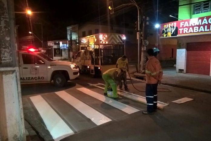 Feirinha do Tabuleiro tem nova sinalização para motoristas e pedestres