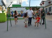 Prefeito George Clemente entregou praça , pavimentação, Clínica da Mulher e ginásio poliesportivo 
