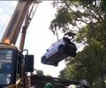 Caminhão-cegonha tomba na BR-316 em Satuba e deixa 11 veículos danificados nesta segunda