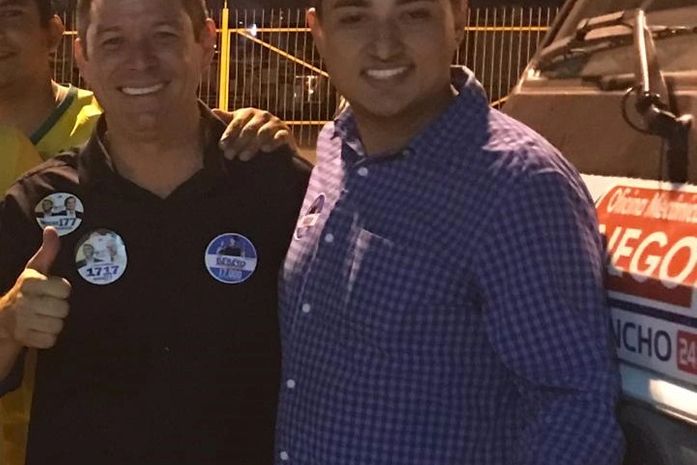 Alcides Brandão a direita com o deputado estadual eleito, Cabo Bebeto