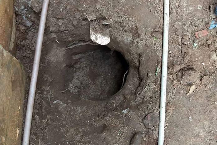 Túnel que os detentos fizeram