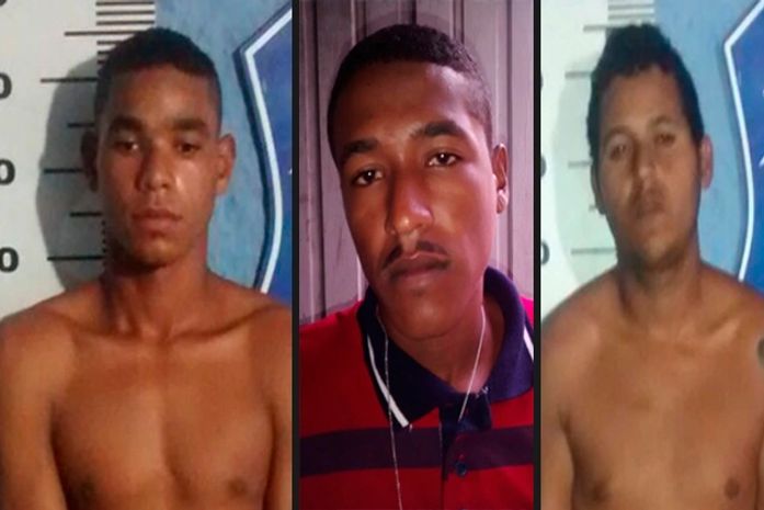 Everton José da Silva Santos , Rogério Heverson dos Santos e Carlos Alberto Pacheco Verçosa