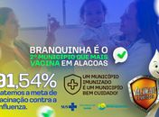 Branquinha é o 2º município que mais vacina contra a Influenza em Alagoas