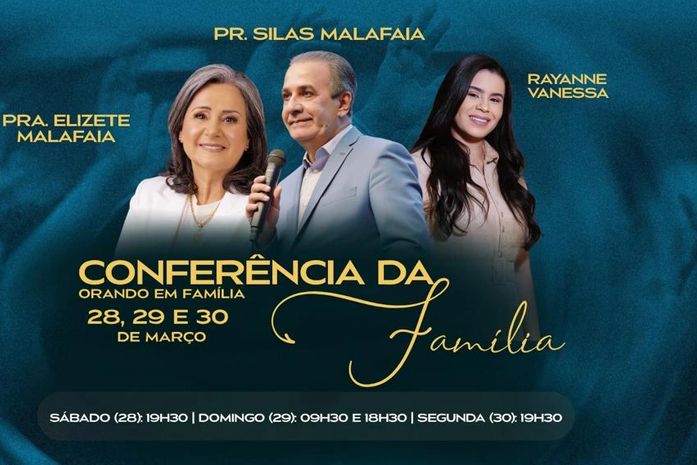 Pastor Silas Malafaia e Elizete Malafaia participam da Conferência da Família 2026, em Maceió
