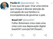 “Ele quer desviar a atenção da corrupção de sua família”, diz Paulão sobre publicação polêmica de Bolsonaro