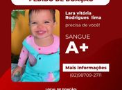 Bebê de um ano necessita de doação de sangue para cirurgia cardíaca, em Maceió
