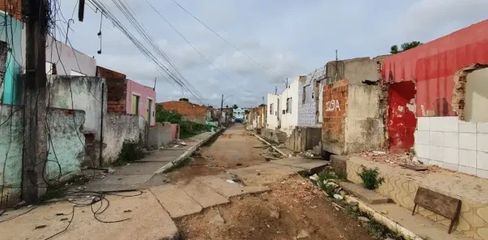 Bairro desocupados após prejuízos provocados pela Braskem em Maceió