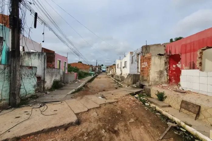 Bairro desocupados após prejuízos provocados pela Braskem em Maceió