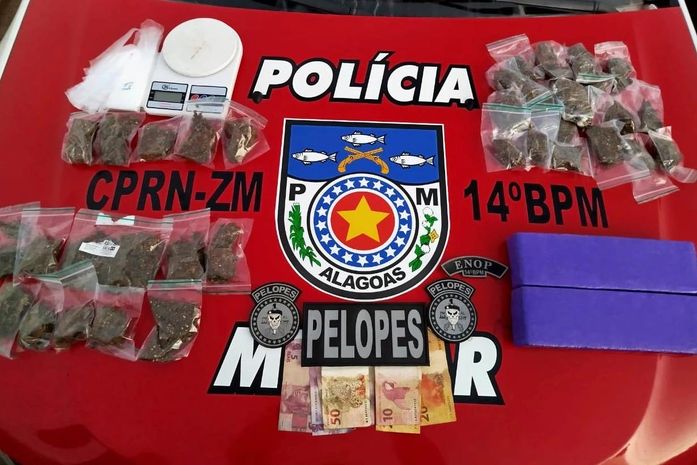 Suspeito de tráfico de drogas é preso com quase 3 kg de maconha em Messias