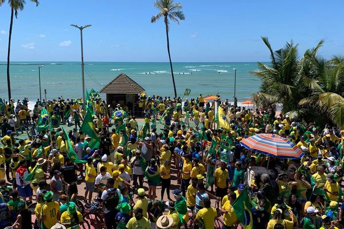 

Pelo menos 15 capitais registram atos pró-Bolsonaro; MBR estima 40 mil pessoas em Maceió