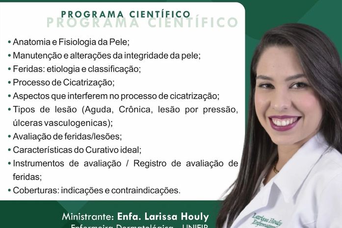 Direcionado a estudantes e profissionais da saúde, curso aborda "Atualização em feridas e coberturas"