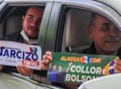 Três em um: só na pré-campanha deputado alagoano já circulou com adesivo de três candidatos