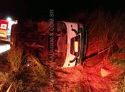 Veículo fazia linha Maceió-Arapiraca  e levava cinco passageiros que sofreram ferimentos leves.