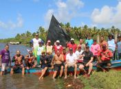 Pescadores participam de Regata de Canoas e Barcos na Lagoa Manguaba