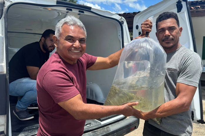 Branquinha fortalece piscicultura com entrega de mais 20 mil alevinos a produtores rurais