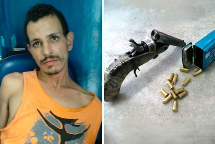 Acusado foi preso com arma (Foto: Divulgação PC/AL)