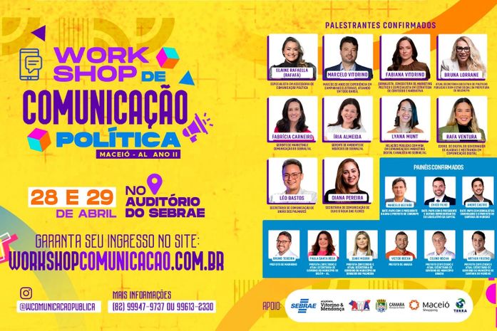 Maceió: II edição do Workshop de Comunicação Política contará com palestra de uma das maiores referências do marketing político no Brasil