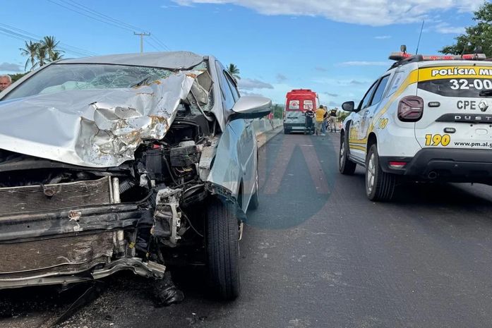 Motociclista morre em colisão frontal com carro na AL-110, em São Sebastião