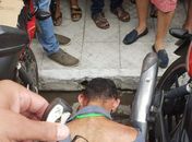 Suspeito de assalto é detido e espancado por populares