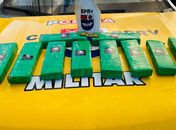 Com denúncia de suspeito distribuindo drogas, polícia apreende 8kg de maconha dentro de carro
