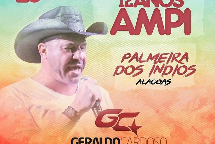 Geraldo Cardoso destacado no cartaz da festa feminina palmeirense
