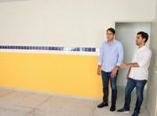 Prefeito e secretário de Santana do Mundaú vistoriam reta final das obras da Creche Vivendo a Infância
