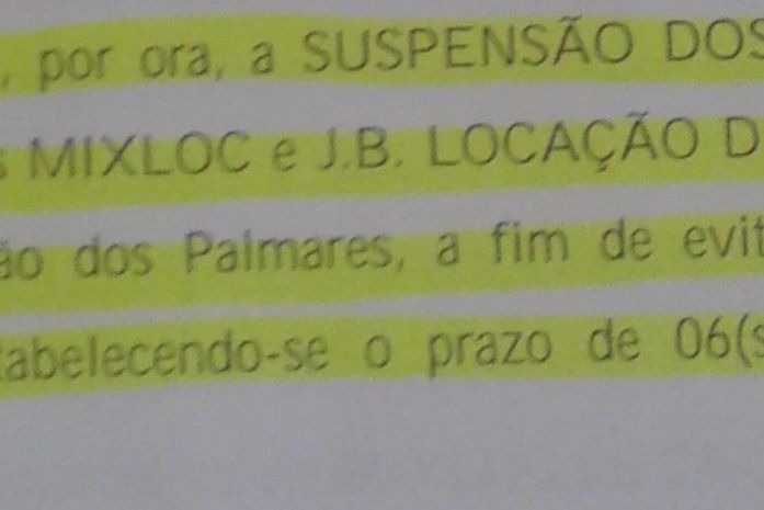Indeferimento do juiz Yulli Roter Maia